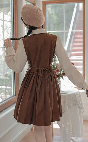 Varsity Pleated Twofer Dress