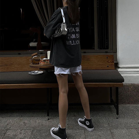 Loose Streetwear Cotton Diamond T shirt Casual Tee Clothing