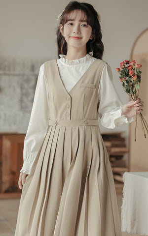 Journalist Midi Pinafore Set