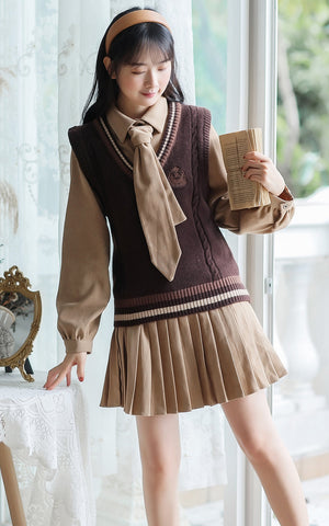 Prep School Vest & Dress Set