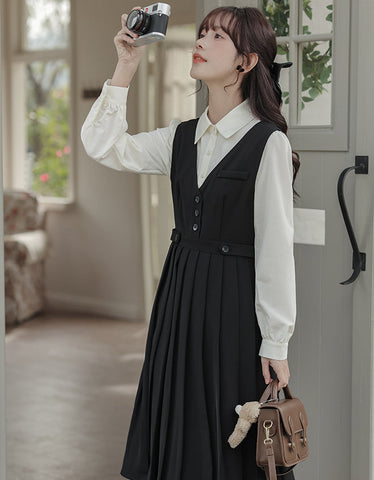 Journalist Midi Pinafore Set