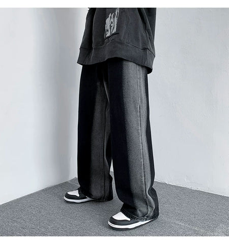 Baggy-Boyfriendjeans im Batik-Look