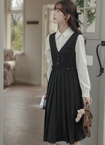 Journalist Midi Pinafore Set