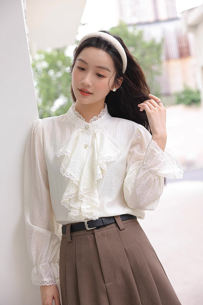 Cascade Front Blouse
