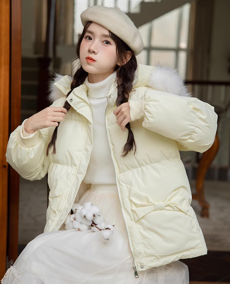 Little Bow Puffer Jacket