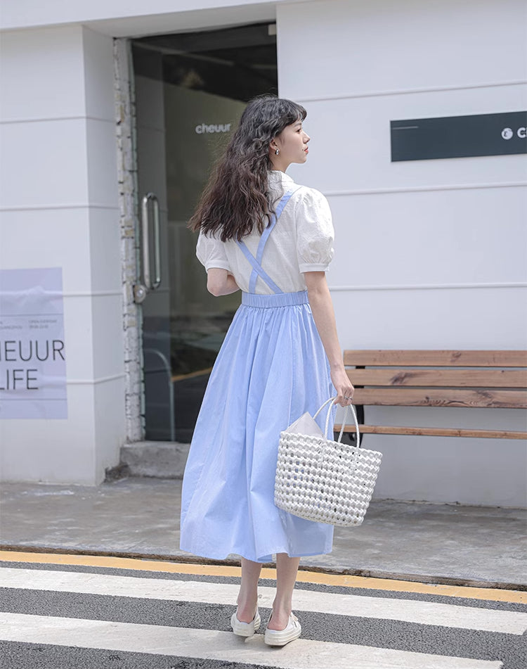 Falda midi con tirantes Alice