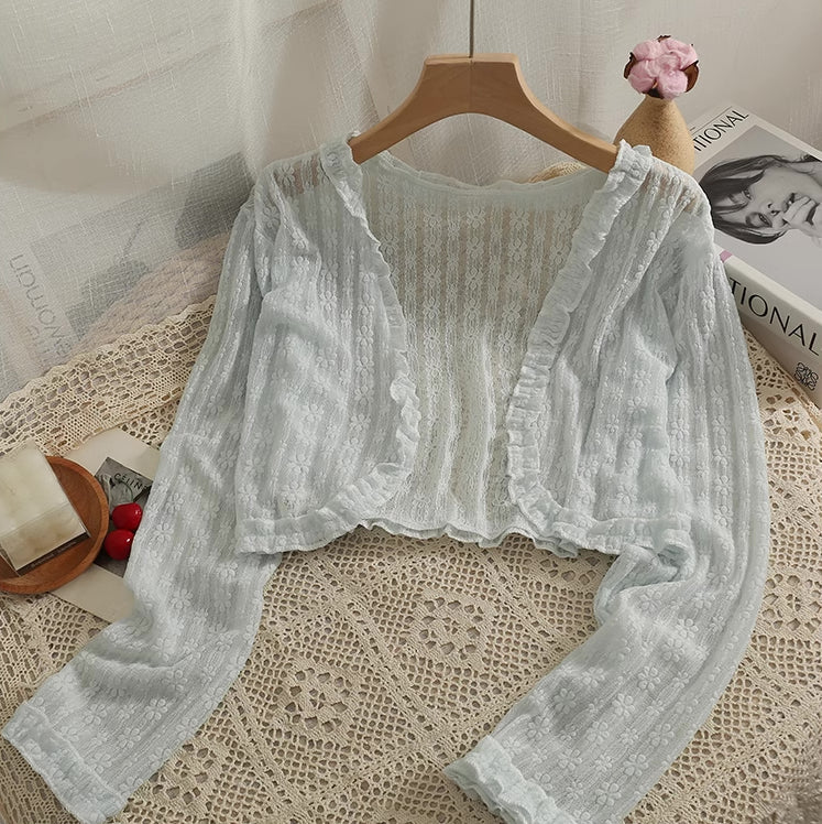 Sheer Floral Lace Cardigan