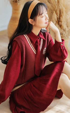 Prep School Vest & Dress Set