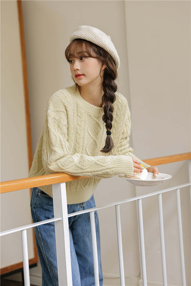 Basic Cable Knit Sweater