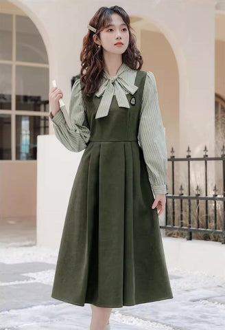 Vestido midi de rayas Academia Twofer