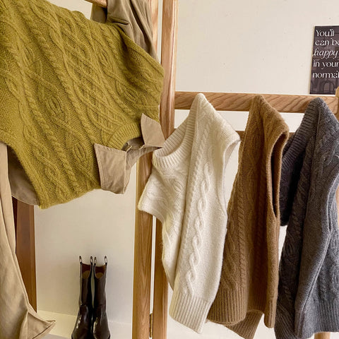 Fall Cable Knit Vest