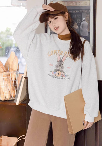 Flower Bunny Sweatshirt