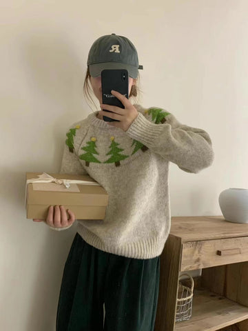 Suéter Fair Isle con árbol de Navidad