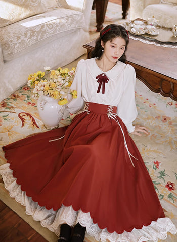 Conjunto de blusa y falda Evergarden