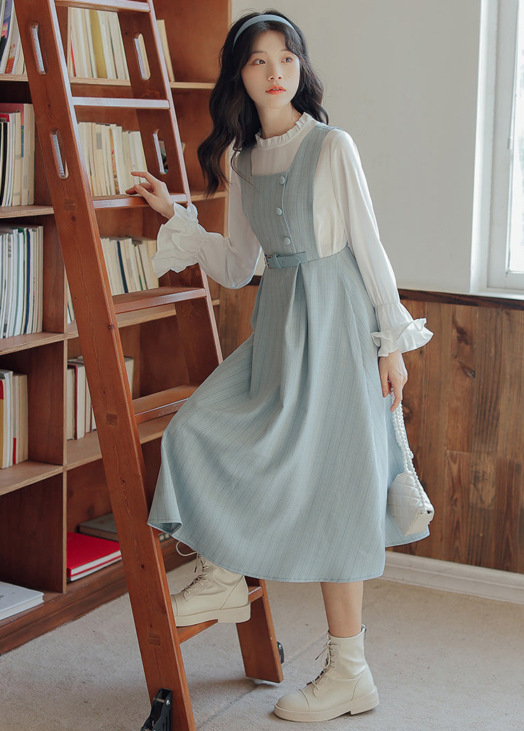 Vestido estilo pichi de rayas pastel
