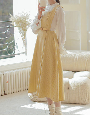 Vestido estilo pichi de rayas pastel