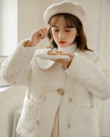 Abrigo de peluche de corderito