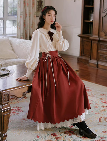 Conjunto de blusa y falda Evergarden