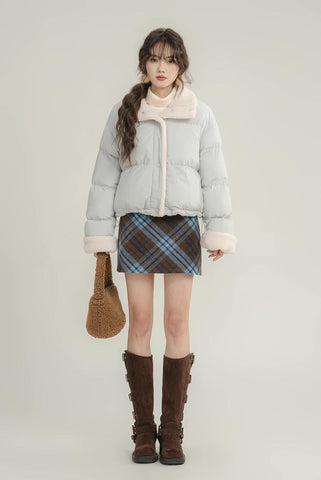 Sherpa Cropped Puffer Jacket