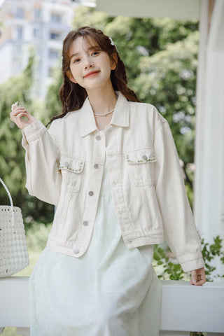 Flower Chain Embroidered Jacket