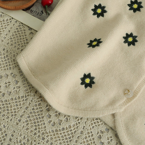 Embroidered Daisy Vest