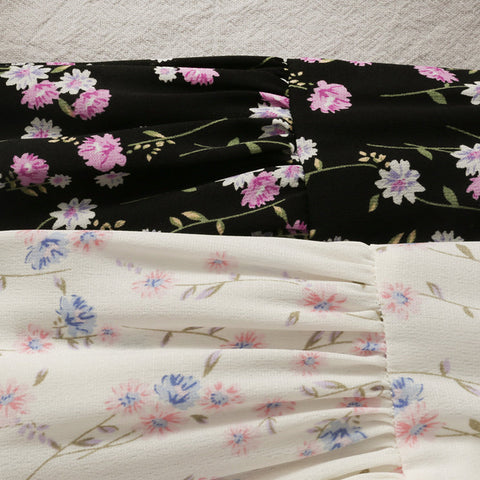 Gestufter Rock mit Blümchenmuster