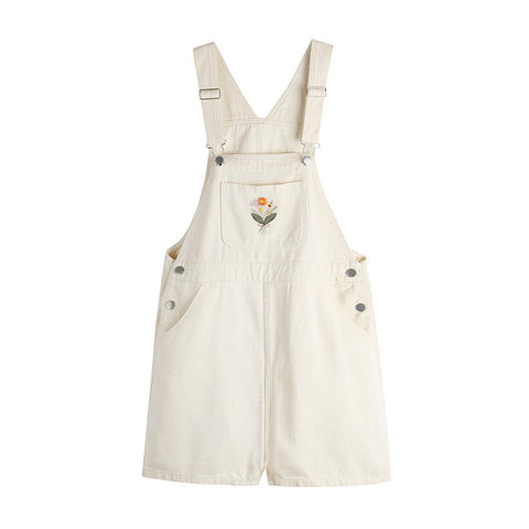 Flower Bouquet Short Overalls