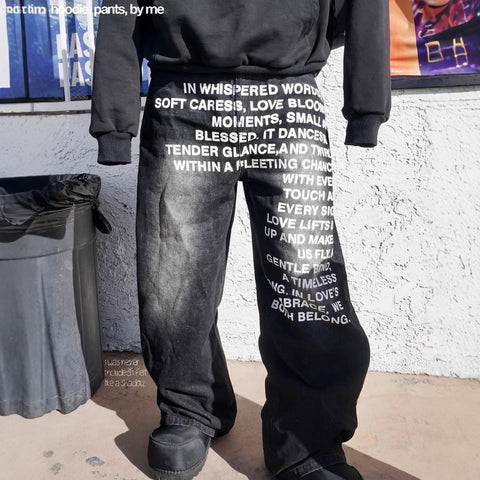 Retro Hip-Hop Loose Letter-Printed Jeans