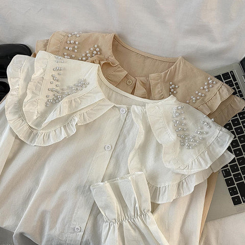 Pearl Peter Pan Button Up Shirt