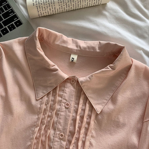 Pintuck Puff Sleeve Blouse