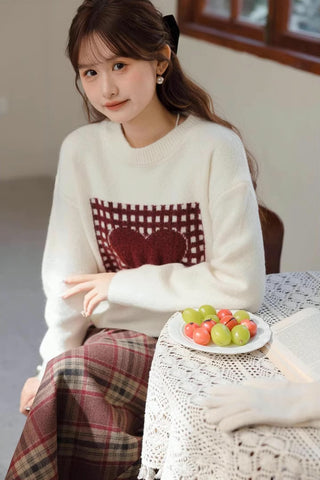 Patchwork Heart Sweater
