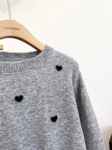 Polka Hearts Sweater