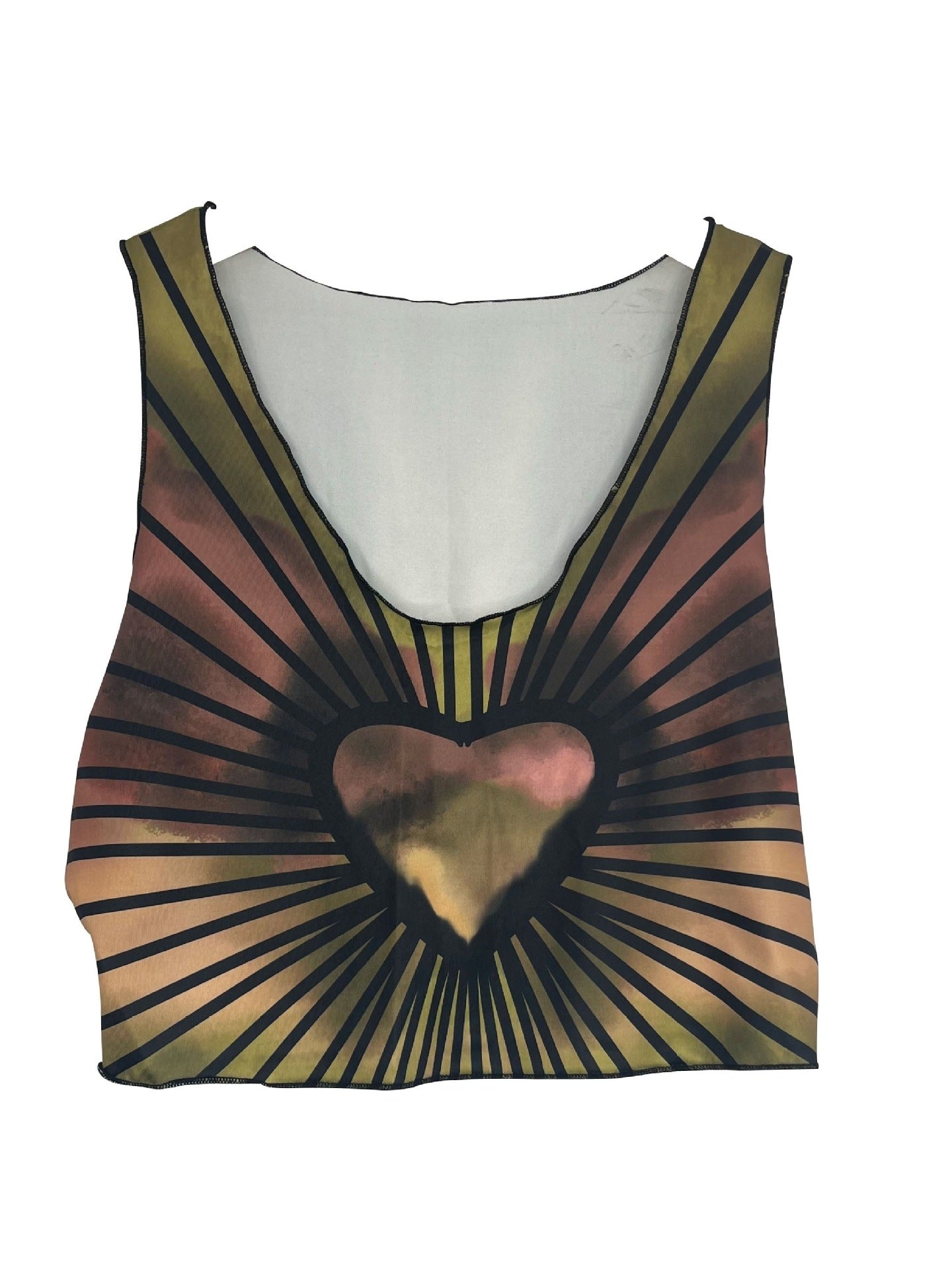 Kurzes Tanktop „Love“ mit Lettuce Edge-Print