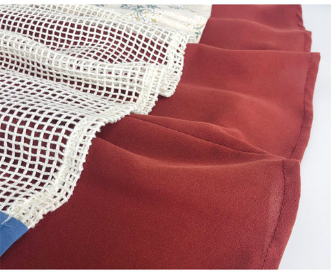 Vestido de doncella de patchwork
