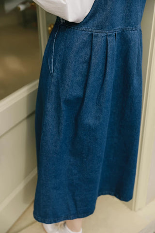 Wild Garden Button Pinafore Dress