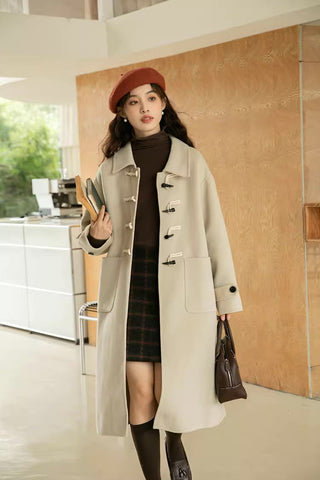 Basic Toggle Button Midi Coat