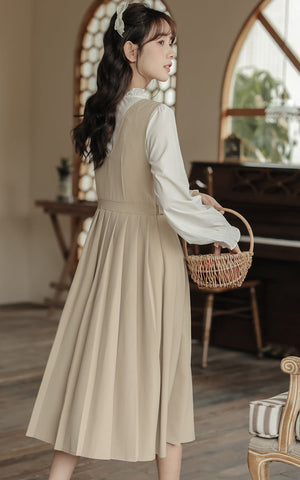 Journalist Midi Pinafore Set