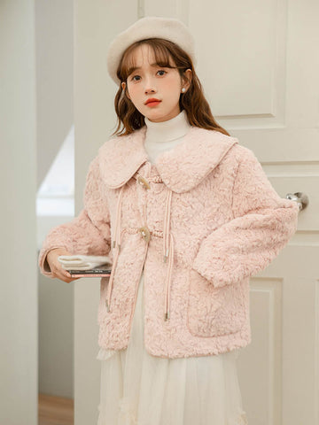 Abrigo de peluche de corderito