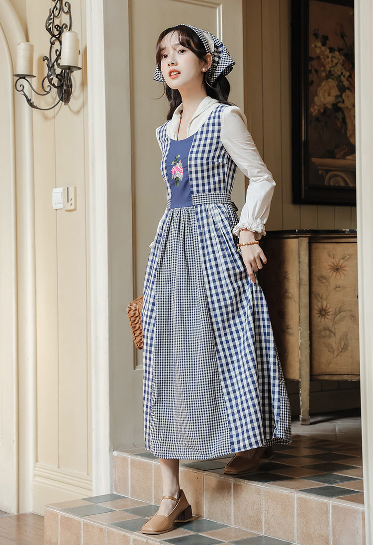 Gingham Pastures Twofer Midikleid