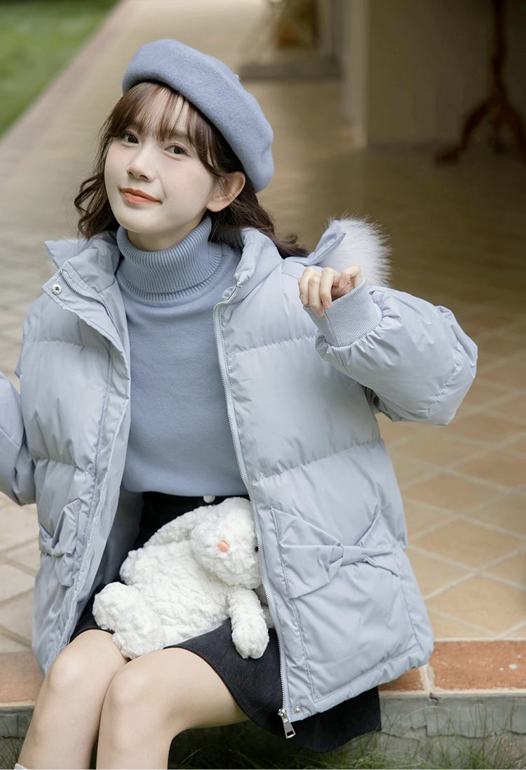 Little Bow Puffer Jacket