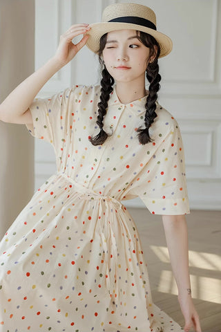 Skittles Polka Dot Shirt Dress
