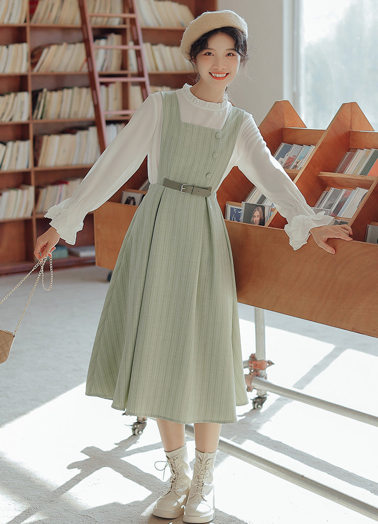 Vestido estilo pichi de rayas pastel