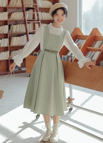 Vestido estilo pichi de rayas pastel