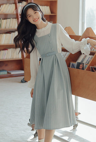 Vestido estilo pichi de rayas pastel