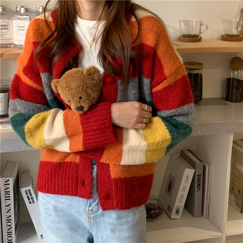 Autumn Rainbow Sweater/Cardigan