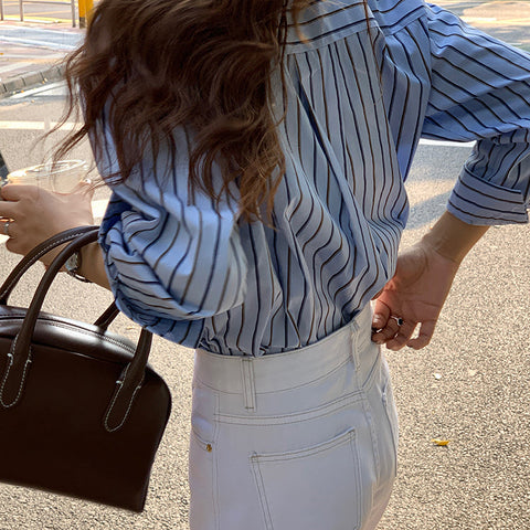 Everyday Stripe Button Up Shirt