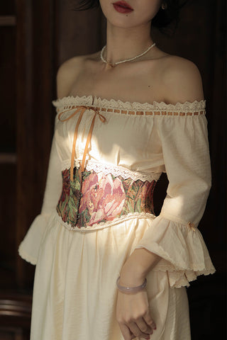 Rustic Rose Jacquard-Unterbrustkorsett