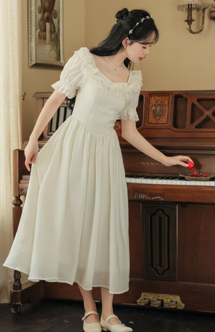 Blanc Rose Midikleid