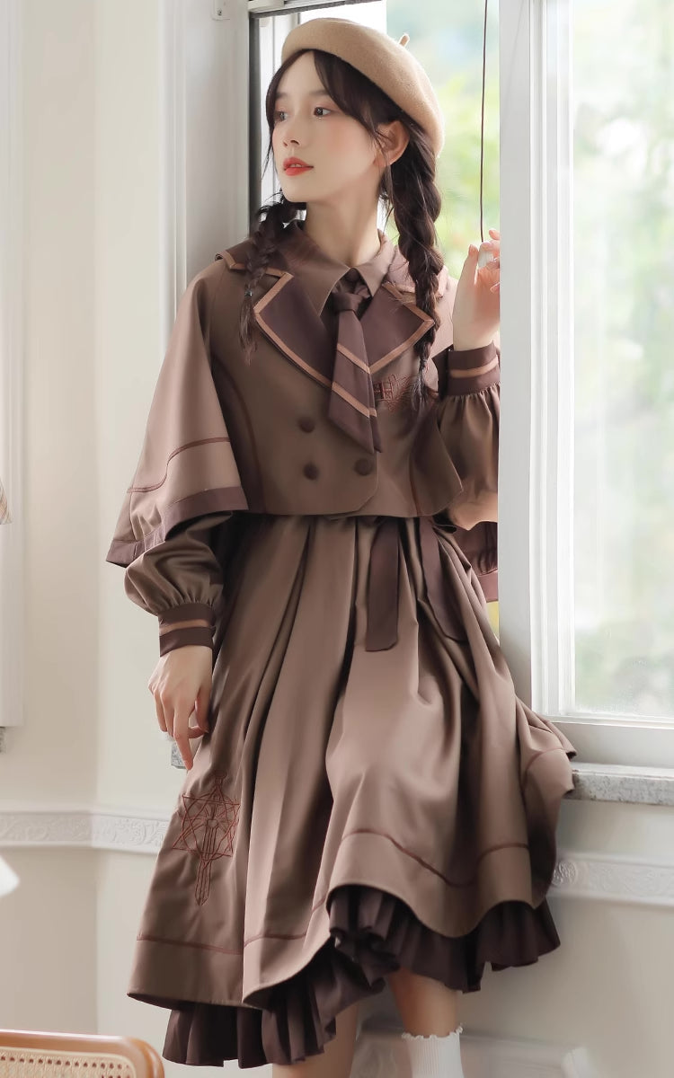 Conjunto de vestido y capa de Little Witch Academia