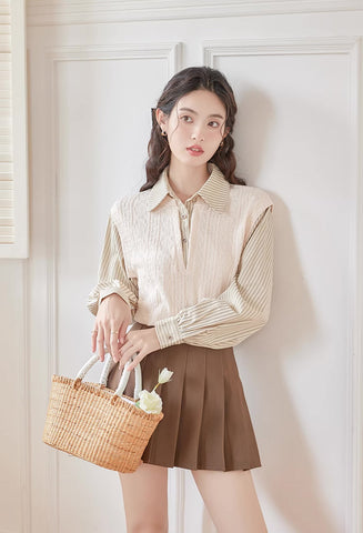 Easy Breezy Twofer Blouse Vest